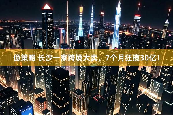 億策略 长沙一家跨境大卖，7个月狂揽30亿！